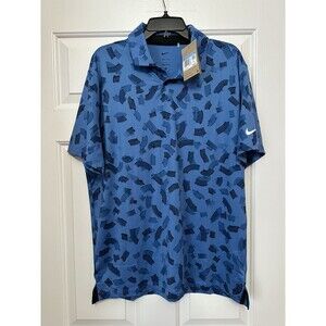 Nike Tour Dri-FIT Golf Polo Shirt Blue Design FD5739-402 Men's Size Medium NEW